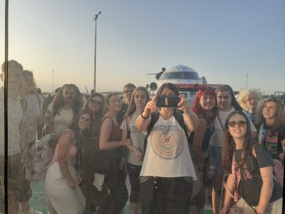 A punto de coger el avión en Madrid Barajas