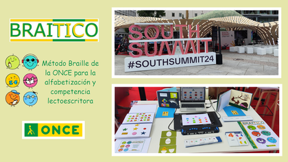 Imagen de mesa de exposición con los materiales de braitico que se describen en la noticia