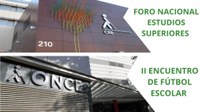 Cartel con imagen del CRE de Madrid y de Sevilla