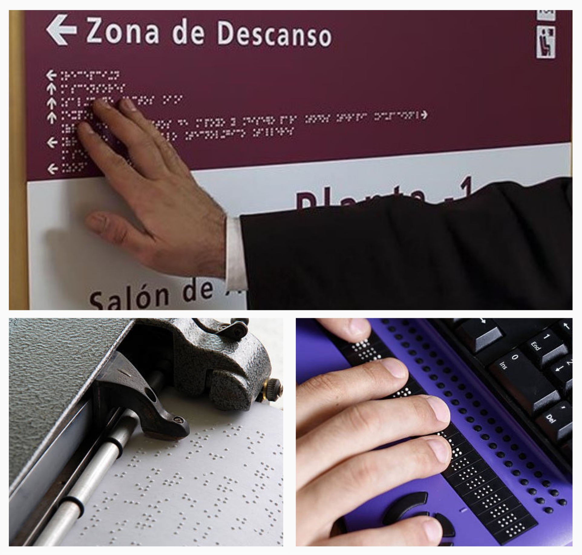 Leyendo directorio (Databraille), máquina y línea braille