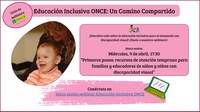 Cartel del sexto webinar Educación Inclusiva ONCE: Un Camino Compartido