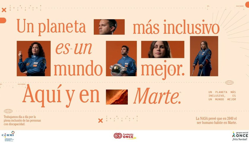 cartel aqui y en marte Grupo Social ONCE