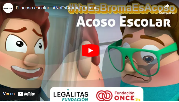 Portada del vídeo de acoso escolar donde sale uno de los protagonistas