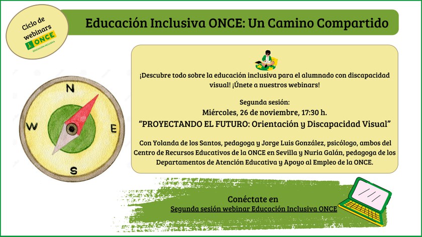 Invitación segundo webinar curso 2025/2026 Educación Inclusiva ONCE